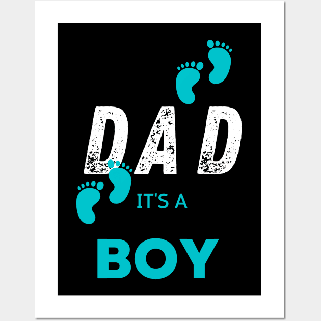 Ahoy it's a boy " new mom gift" & "new dad gift" "it's a boy pregnancy" newborn, mother of boy, dad of boy gift Wall Art by Maroon55